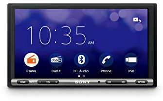 Sony XAV-3550ANT - SintoMonitor 2DIN, Ricezione DAB/FM, Antenna Inclusa, Display da 7, WebLink 2.0, Controllo Vocale, Bluetooth, Microfono Esterno, 4x55W, USB iPhone/iPod