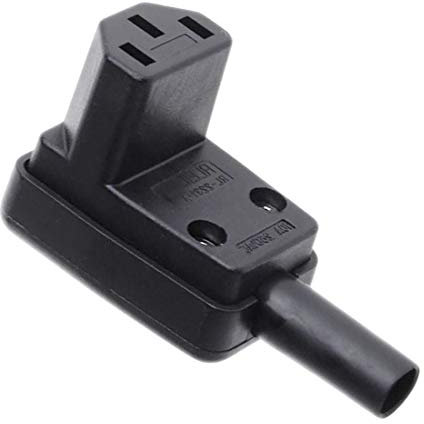 CABLEPELADO Conector IEC C13 Hembra | Conector alimentación C13 | IEC 320 C13 | Hembra | 10A 250 V | Acodado