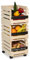 IDMarket - Lot de 3 clayettes en bois empilables pour fruits et légumes