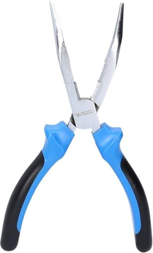 KS TOOLS Flachrundzange, gebogen, 200 mm