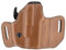 Bianchi 126GLS Gürtelholster (verdeckte Trageweise), Leder (38 mm BL) / braun, rechts, Größe 183 (Sub-Compact) Glock 26, 27, 29, 30, H&K P2000SK, Walther PPS, usw.