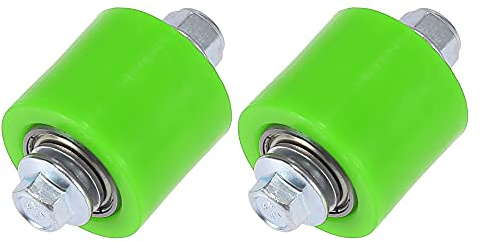 Motoforti Lot de 2 galets de chaîne de moto de 8 mm - Vert