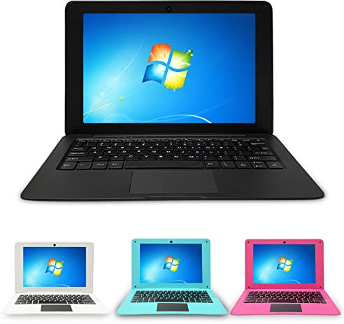 BlueBose Mini Laptop Notebook PC Portatile Windows 10 Full HD 10,1 Pollici Ultrabook Netbook 2 GB RAM + 32 GB Quad Core USB WiFi HDMI Webcam Bluetooth (Nero)