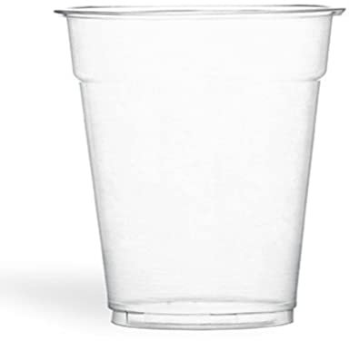 Party Warehouse – 50 x Clear Plastic Disposable Drink Cups for Beer Water Coolers Camping BBQ Travel Parties and Events Recyclable Sleeve of Drinking Glasses (10oz)