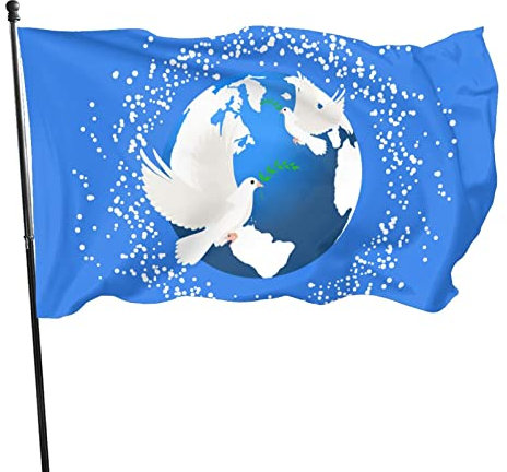 Flagge Blau Himmel Frieden Taube Flagge 90x150cm Flagge Peace Frieden Friedensfahne mit Taube Flagge Friedenstaube Friedensfahne Peace Zeichen Fahne Flagge Frieden Peace Flagge Frieden und Freiheit