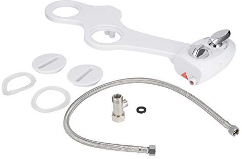 Bidet Attachment for Toilet, Non‑Electric Mechanical Bidet Toilet Seat, Adjutable Fresh Water Spray Attachment, Self-Cleaning Dual Nozzle, Bidet Mechanical Bidet for All Adults