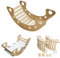 Skyline Kletterbogen Rutsche Baby Kleinkind Kinder ab 1 Jahr Indoor Klettern Montessori Klettergerüst Holz Wippe Balancewippe Kletterdreieck Kletterwippe Holzwippe Kletterling Holzbogen XL Naturholz