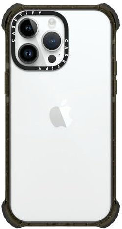 CASETiFY Ultra Impact iPhone 14 Pro Max Hülle [5X Falltest in Militärqualität / 3,5 m Fallschutz] – Glänzendes Schwarz