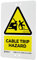 Edion EV Cable Trip Hazard Warning Sign – Attaches to EV Charging Cable - Prevent Pavement Trip Hazard – Safety Sign for EV Charger