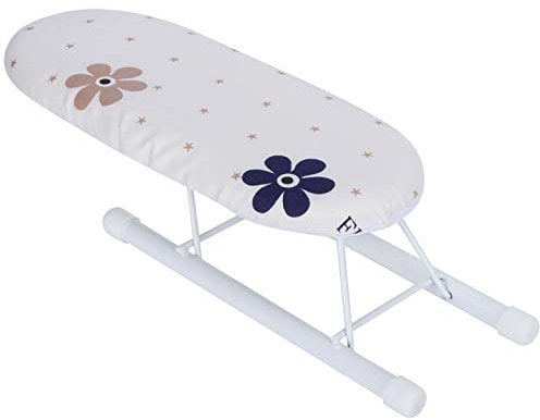 GOWENIC Mini tabla de planchar multifuncional con mangas, funda de planchado de tela extraíble y lavable, para viajes a casa (racimos de flores)