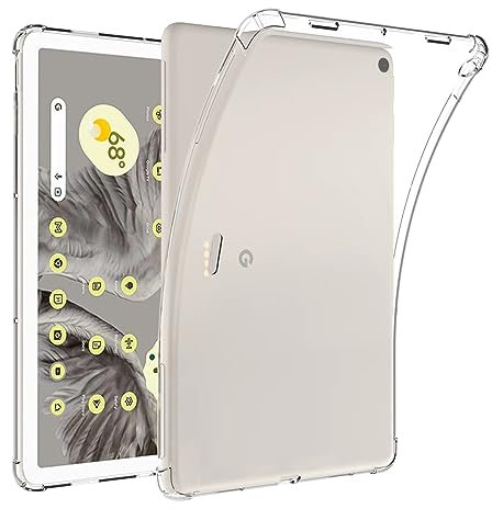 carinacoco Clear Case for Google Pixel Tablet 11 inch, Ultra Transparent Soft TPU Protective Cover, Lightweight Flexible Silicone Shockproof Rugged Back Case for Google Pixel Tablet