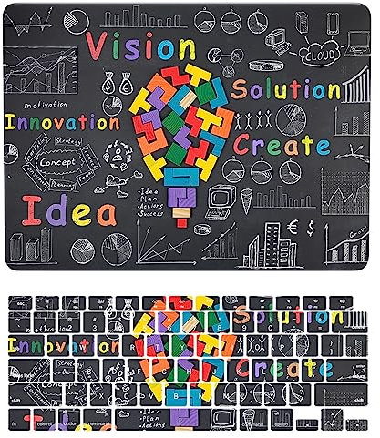 Estuche Dura para Macbook Pro 13 Pulgadas A1425 A1502 2015 2014 2013 2012 Versión con Pantalla Retina, Funda Protettiva Delgada in Plastica & Cubierta de Teclado, Patrón Creativo