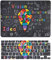 Estuche Dura para Macbook Pro 13 Pulgadas A1425 A1502 2015 2014 2013 2012 Versión con Pantalla Retina, Funda Protettiva Delgada in Plastica & Cubierta de Teclado, Patrón Creativo