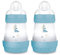 MAM Easy Start Anti-Colic Babyflasche im 2er-Set (160 ml), besonders gut akzeptierte Milchflasche, Baby Trinkflasche mit Bodenventil gegen Koliken & Sauger Größe 1, 0+ Monate, Dino