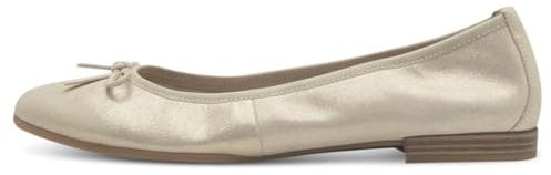 Tamaris Damen Klassische Ballerinas, Frauen Flats,Slip-ons,klassisch elegant,Ballerinen,Pumps,Halbschuhe,Sommerschuhe,Slipper,Champagne,40 EU