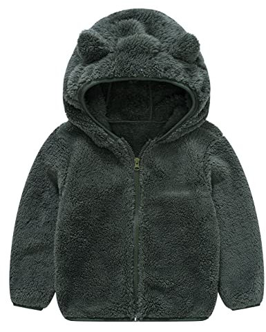 WOXIHUAN Neonato Ragazze Ragazzi Giacca con cappuccio in pile caldo Cerniera Cappotto invernale Giacche Cappotti Invernali Neonato Carino Caldo Mantello Spesso