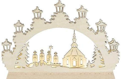 SAICO Original Mini Schwibbogen Kurrende Leuchtbogen