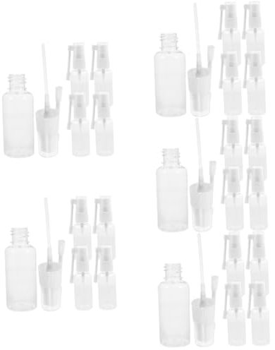 FRCOLOR 25pezzi Bottiglie Spray Nasali Contenitori Da Viaggio Con Testa Rotante Per Soluzioni Saline e Profumi Per Allergie e Viaggi