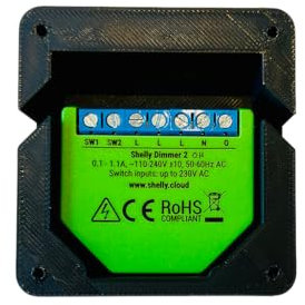 Alloggiamento per Shelly Dimmer 2 o Shelly Plus (nero 250)