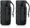 PEUTIER 2pcs Molle Water Bottle Holder, 1000D Nylon Sports Pouch Carrier Bag with Drawstring Top Mesh Bottom Practical Cup Holder for Outdoor Camping (Black)