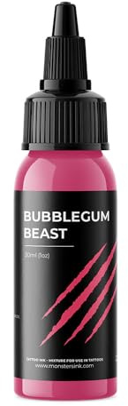 Pink Tattoo Ink by Monsters Ink 30ml (Bubblegum Beast, 30ml)