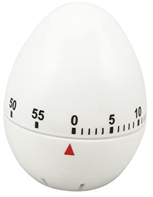 MAGICLULU Kitchen Timer Digital Cooking Timer Indoor Ashtray Unique Kitchen Digital Egg Digital Timers Stainless Steel Round Cake Pan Boiling Egg Timer Kitchen Reminder Mechanical White