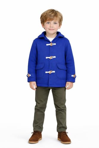 A2Z Kids Duffle Coat Fleece - Duffle Coat Royal 7-8 Years