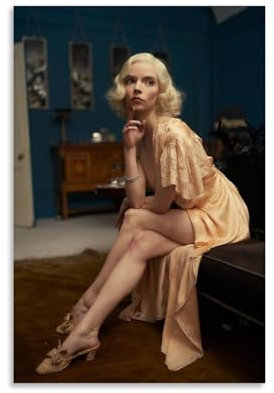 BZFAZ Anya-Taylor Joy Poster mit berühmten Schauspielern, dekoratives Gemälde, Leinwand, Wandkunst, Wohnzimmer, Schlafzimmer, 40 x 60 cm