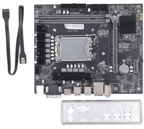 Placa Base para Juegos, Placa Base para Juegos DDR4 B760M Vd de Doble Canal con Ranura M.2, Tarjeta LAN Gigabit, Placa Base para PC para CPU LGA 1700 para Procesadores de la