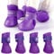 Pet Shoes 4pcs Pet Waterproof Boots Cute Pet Cat Dog Waterproof Boots Protective Rubber Rain Shoes Wear-resistant Anti-Slip Sole Outdoor Dog Paw Protectors for Winter Walking