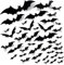 UCLEVER Lot de 140 autocollants chauve-souris pour Halloween, 3D, 5 tailles, pour fenêtre d'Halloween, décoration de fenêtre, décoration de maison, fête d'Halloween, fête (chauves-souris)