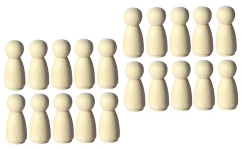 STOBOK 20 Stk Mini-Holzmann Dübel zum Basteln kleinkind puppen Kunsthandwerk für Kleinkinder Puppen malen kinder bastelset basteln für kinder aus Holz kinder DIY spielzeug Holzpuppe