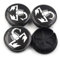 WQIUTT 4 Pezzi Auto Coprimozzi per Fiat Abarth Marea Punto 500 50mm,Copri Ruota Coppetta Coprimozzo Impermeabile Antipolvere Parti Accessori Ruote Pneumatici,A
