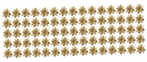 Cabilock 60 STK Hohle Künstliche Weihnachtskranz Weihnachtspflanzen Künstliche Weihnachtsblumen Hochzeit Weihnachtsblumen Weihnachtsgirlande Simulationsblume Retro- Plastik