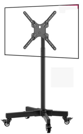 Soporte universal de TV para televisores de 14 y 55 pulgadas, altura ajustable, carrito de TV con ruedas, soporta hasta 66 libras, compatible con VESA de 400 x 400 mm