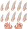 GLOBLELAND 10 Pcs Gold Halloween Costume Claws False Nails Ring Set Gothic Punk Finger Rings Crystal Full Finger Nail Ring Bend Fingernail Claw for Women Men Cosplay Party Accessories