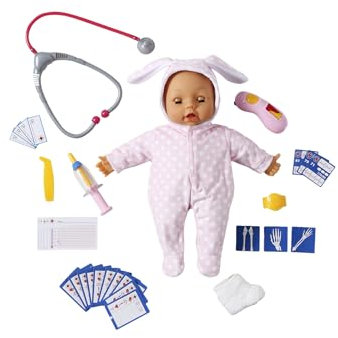 VERTBAUDET Meine kranke Babypuppe, 11 Funktionen, Grau, TU