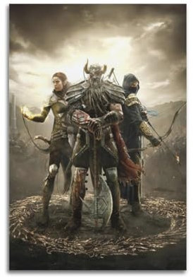 CWXBXQQ Poster Game The Elder Scrolls, dekoratives Gemälde, Leinwand, Wandposter und Kunstdruck, moderne Familienschlafzimmer-Dekoration, Poster, 20 x 30 cm, 6 Stück