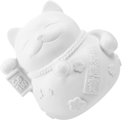 BESPORTBLE Lucky Cat Money Pot Paint Your Own Decorative Coin Bank Sturdy Vinyl Perfect for Girls