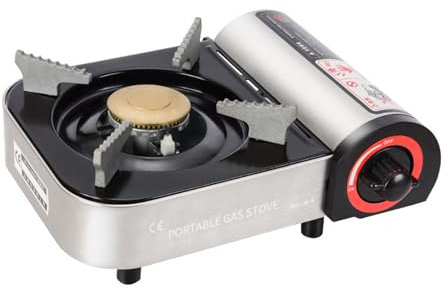 zjhukfmc Hornillo De G-as Portátil, 25x17cm Mini Estufa De Campamento, Estufa DeMini, Tamaño Pequeño Facilita El Transporte Y Almacenamiento,Quemador De Aluminio, Para Barbacoa, Picnic