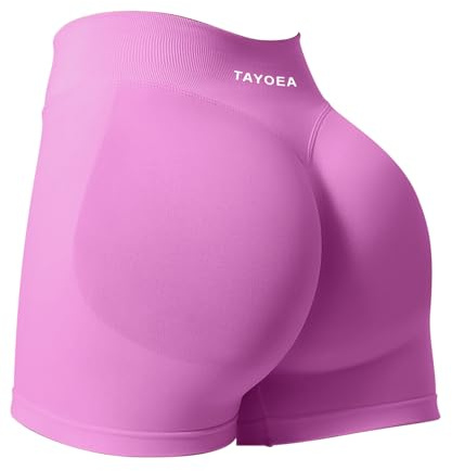 TAYOEA Short de Sport Femme Scrunch Pantalon de Sport Court Push Up Court Butt Lifting Gym Short sans Couture Workoutler Pantalon de Cyclisme