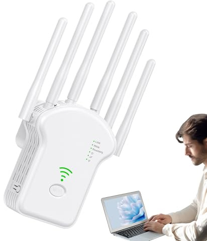 Hogvinnatil WLAN-Signalverstärker, Internet-Signalverstärker | WLAN-Repeater mit breiter Abdeckung für Haus, Büro, Keller und Außenbereich