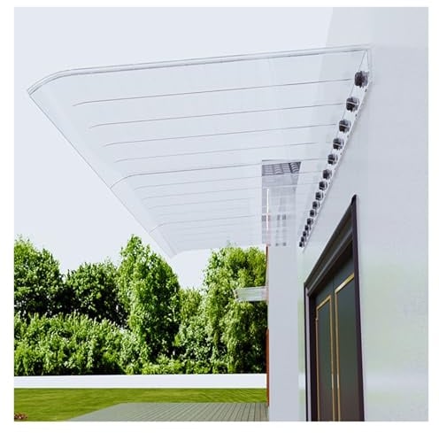 SHAARI Vordach Tür Glas UV-Schutz Geeignet für Innenhöfe, Außenüberwachung, Fenster(Clear,60x120cm)