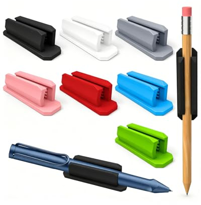 JIRVEX 7 Stück Selbstklebende Stifthalter Silikon bunt Stiftehalter für Schreibtisch Whiteboard Monitor Auto Pen Holder Clip für Bleistifte Kugelschreiber Marker 7–10 mm