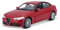 Bburago Alfa Romeo Giulia: Modellauto im Maßstab 1:24, Türen und Motorhaube zum Öffnen, 19 cm, matt rot (18-21080R)