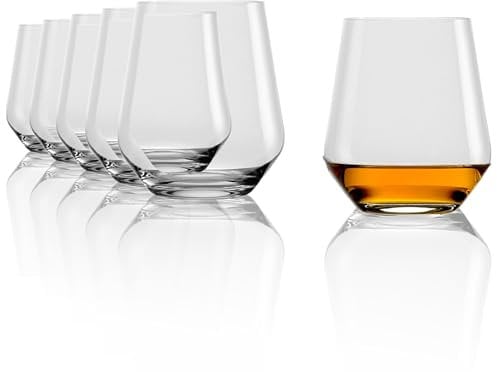 Stölzle Lausitz Quatrophil Whisky Gläser D.O.F. 6er-Set 470ml – Hochwertige Whiskybecher in zeitlosem Design – Whiskey Tumbler aus bleifreiem Kristallglas – Spülmaschinen- & Stoßfest, Made in Germany