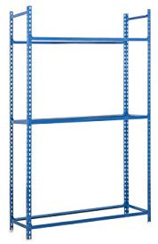SimonRack Metallregal zur Aufbewahrung von Rädern, ohne Schrauben, 3 Ebenen, hohe Tragkraft 90 kg, 2000 x 1000 x 400 mm, Werkstattregal, Garage, Abstellraum, Blau