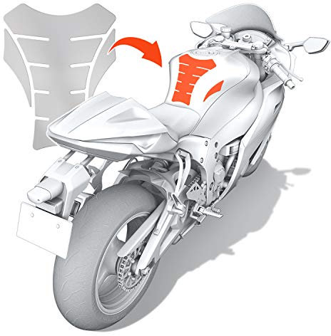 Luxshield Motorrad Tankpad Lackschutzfolie Kratzschutz für Tank - Transparent glänzend & selbstklebend