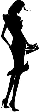 WC-Schild, Toilettenschild Lady selbstklebend, Damen, Schwarz, M