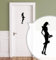 WC-Schild, Toilettenschild Lady selbstklebend, Damen, Schwarz, M
